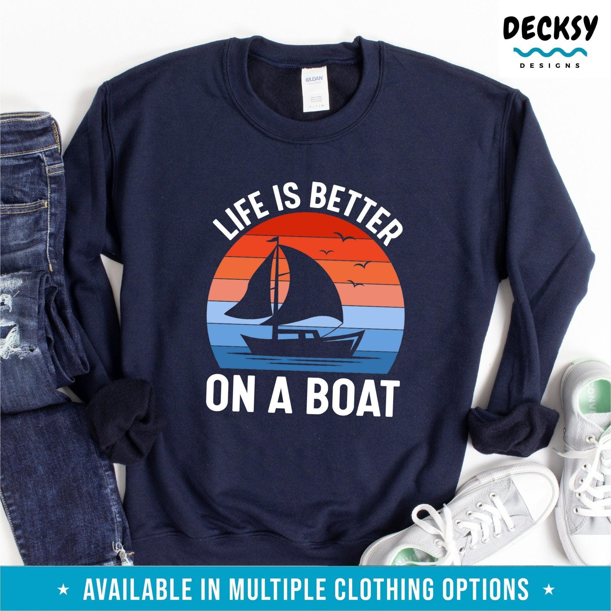 Sailing Lover Shirt, Sail Boat Gift-Clothing:Gender-Neutral Adult Clothing:Tops & Tees:T-shirts:Graphic Tees-DecksyDesigns