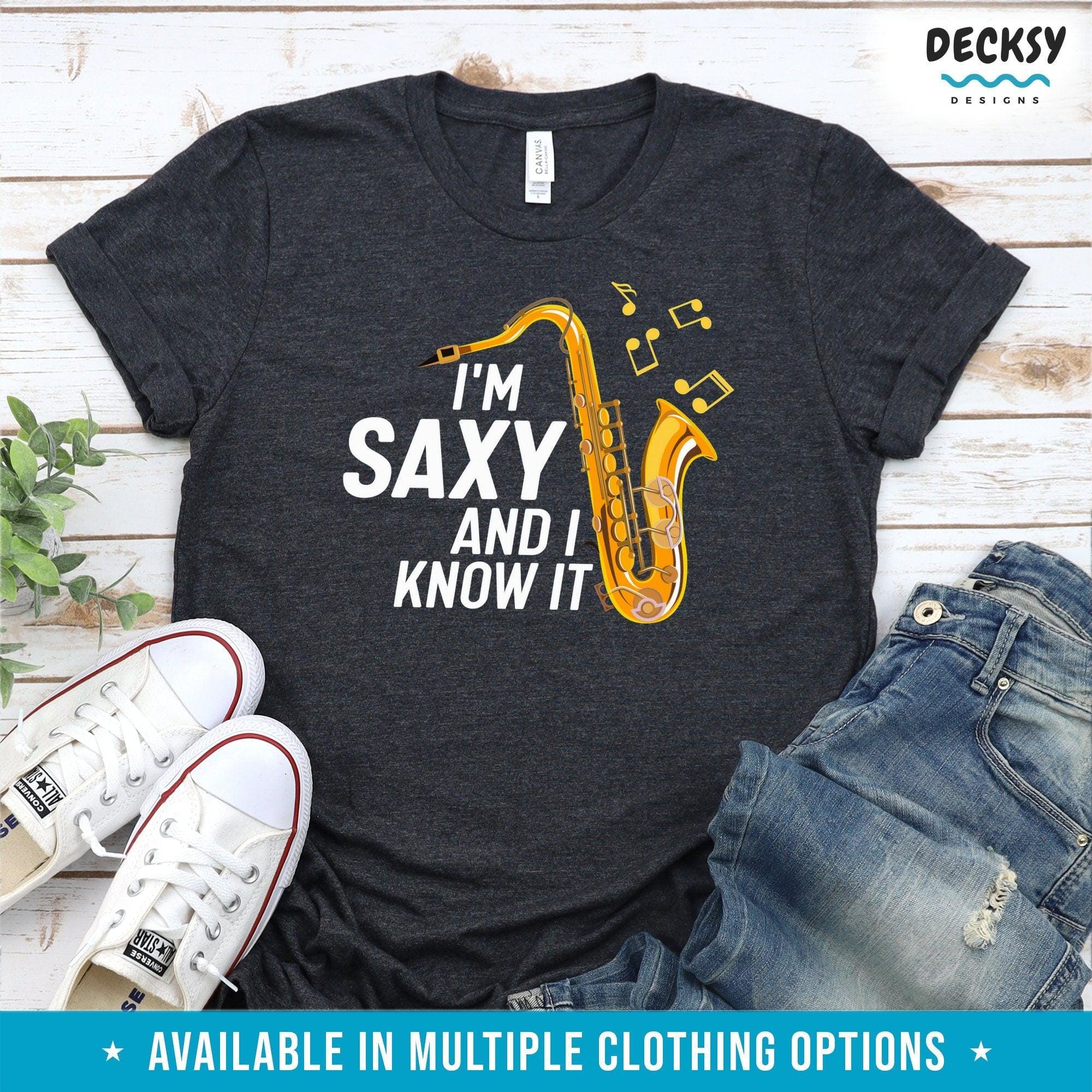 Saxophonist Shirt, Gift For Sax Player-Clothing:Gender-Neutral Adult Clothing:Tops & Tees:T-shirts:Graphic Tees-DecksyDesigns