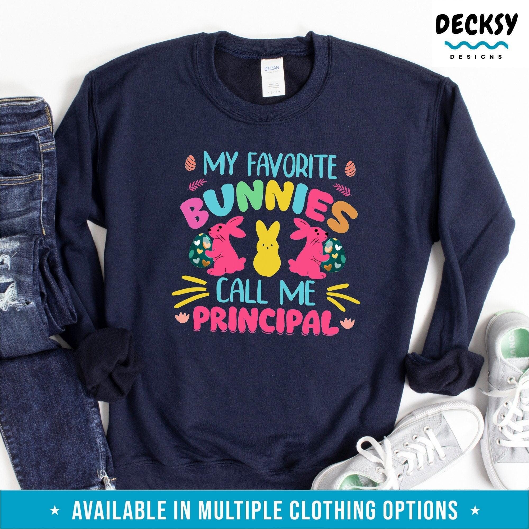 School Principal Easter Tshirt, Easter Celebration Gift-Clothing:Gender-Neutral Adult Clothing:Tops & Tees:T-shirts:Graphic Tees-DecksyDesigns