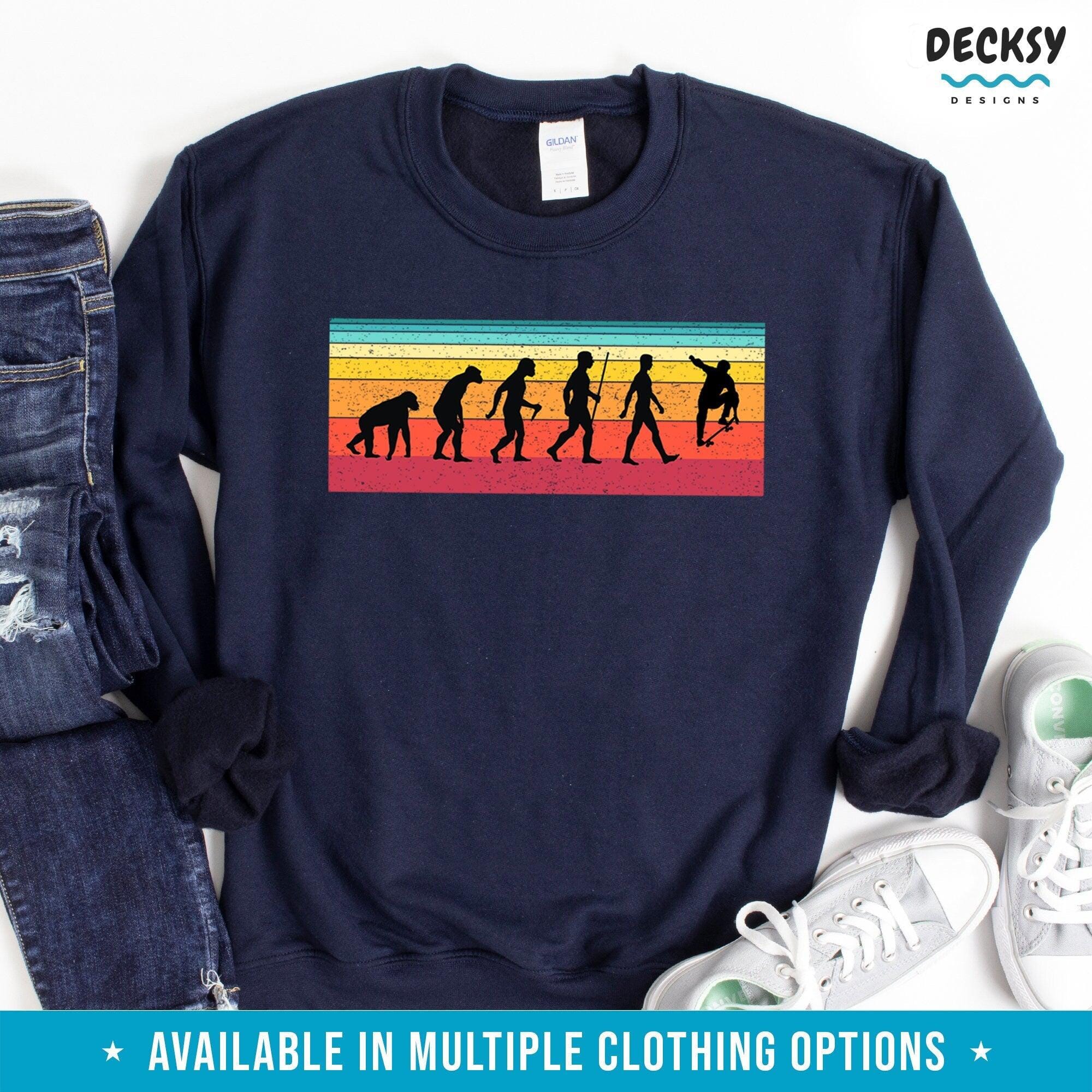 Skateboarding Evolution Shirt, Vintage Skateboard Gift-Clothing:Gender-Neutral Adult Clothing:Tops & Tees:T-shirts:Graphic Tees-DecksyDesigns