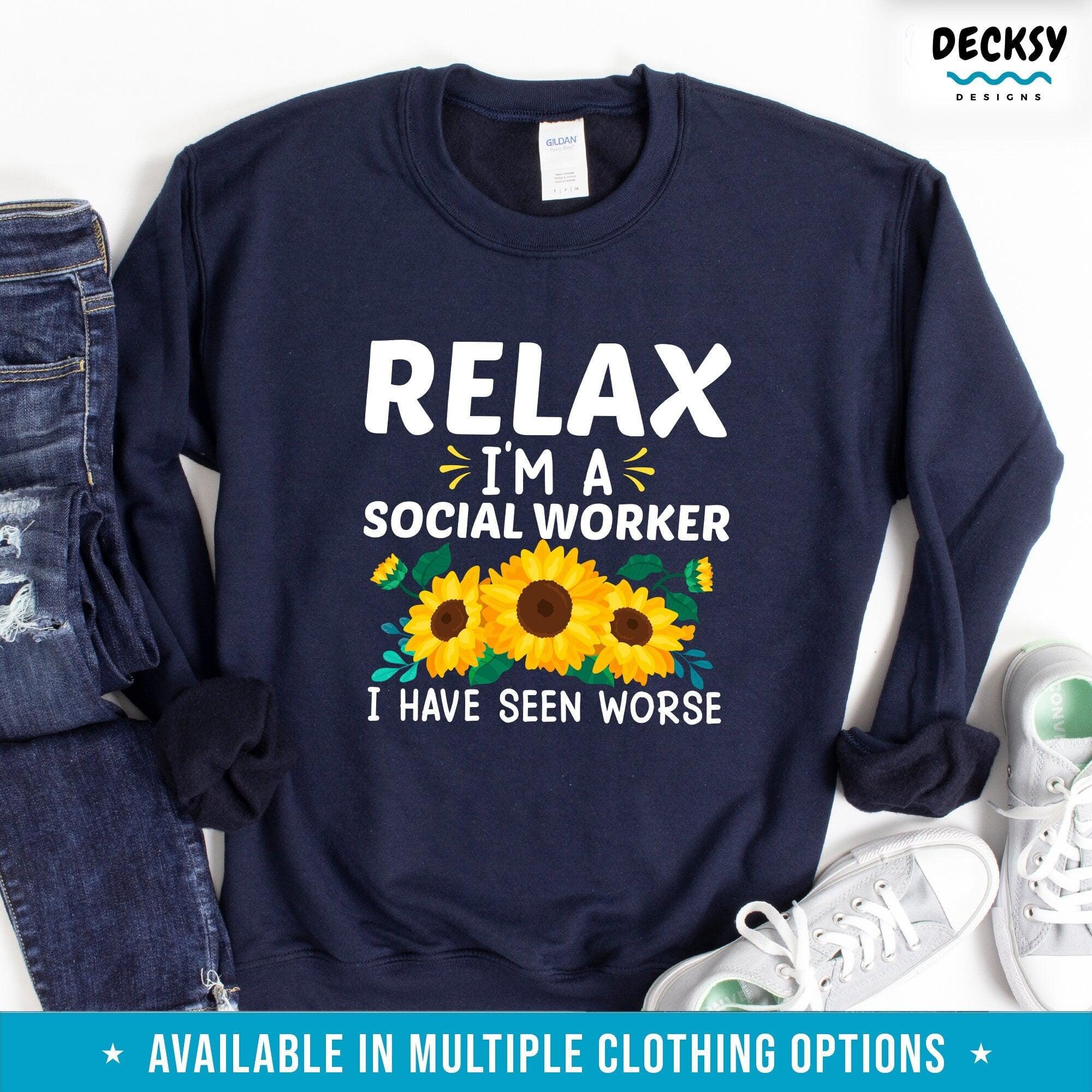 Social Worker Tshirt, Gift For Social Work-Clothing:Gender-Neutral Adult Clothing:Tops & Tees:T-shirts:Graphic Tees-DecksyDesigns