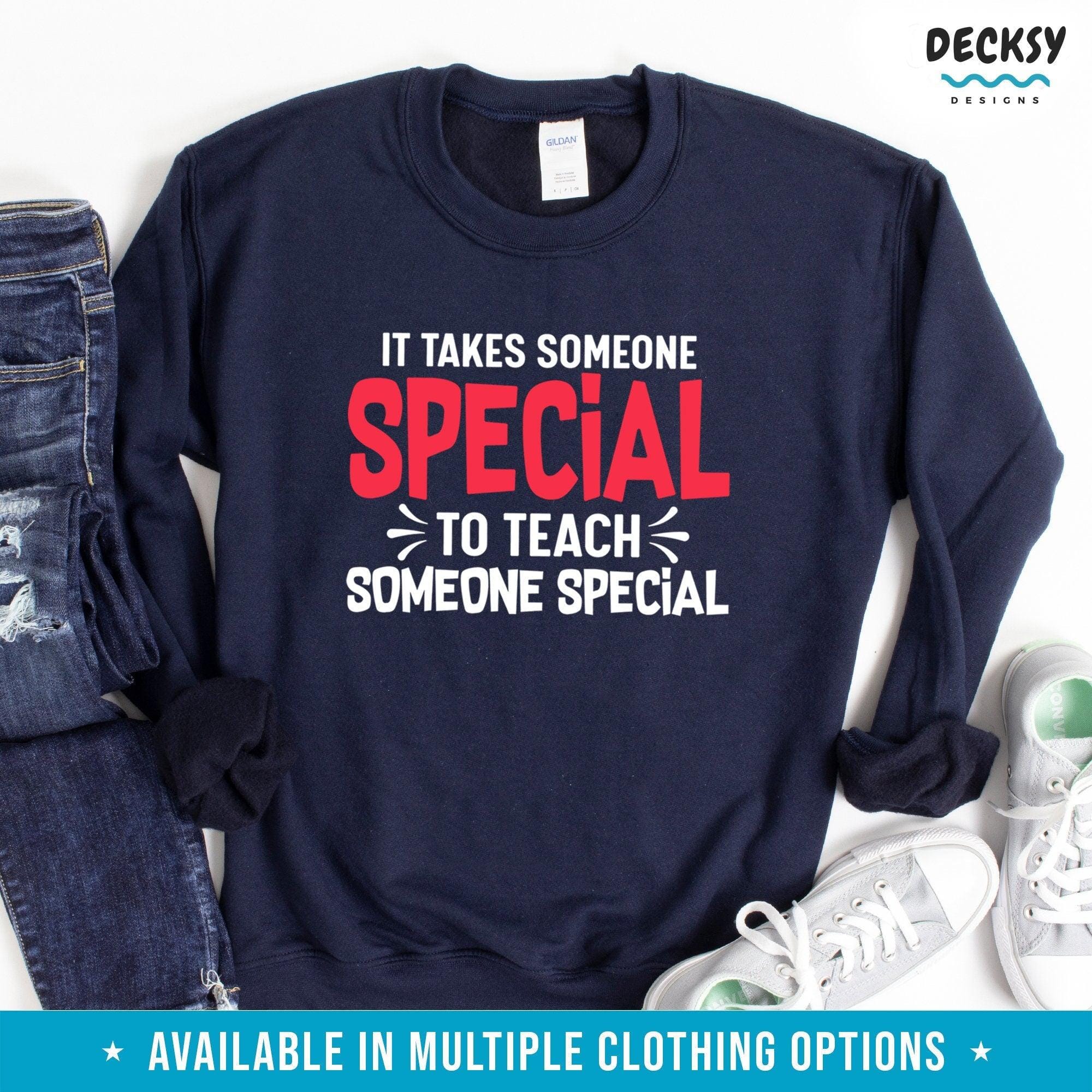 Special Education Teacher Shirt, Christmas Gift Teacher-Clothing:Gender-Neutral Adult Clothing:Tops & Tees:T-shirts:Graphic Tees-DecksyDesigns