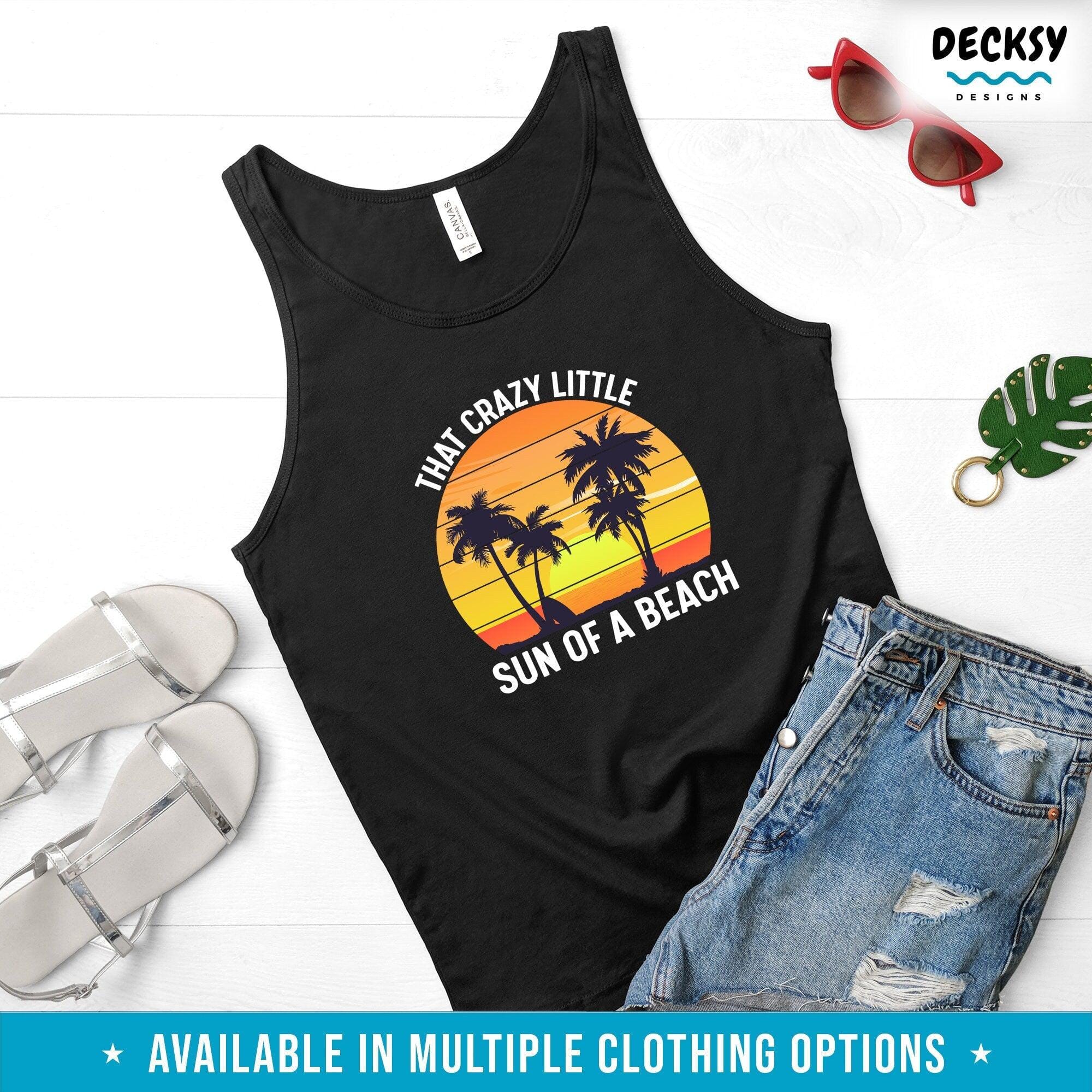 Sun Of A Beach Shirt, Beach and Ocean Lover Gift-Clothing:Gender-Neutral Adult Clothing:Tops & Tees:T-shirts:Graphic Tees-DecksyDesigns