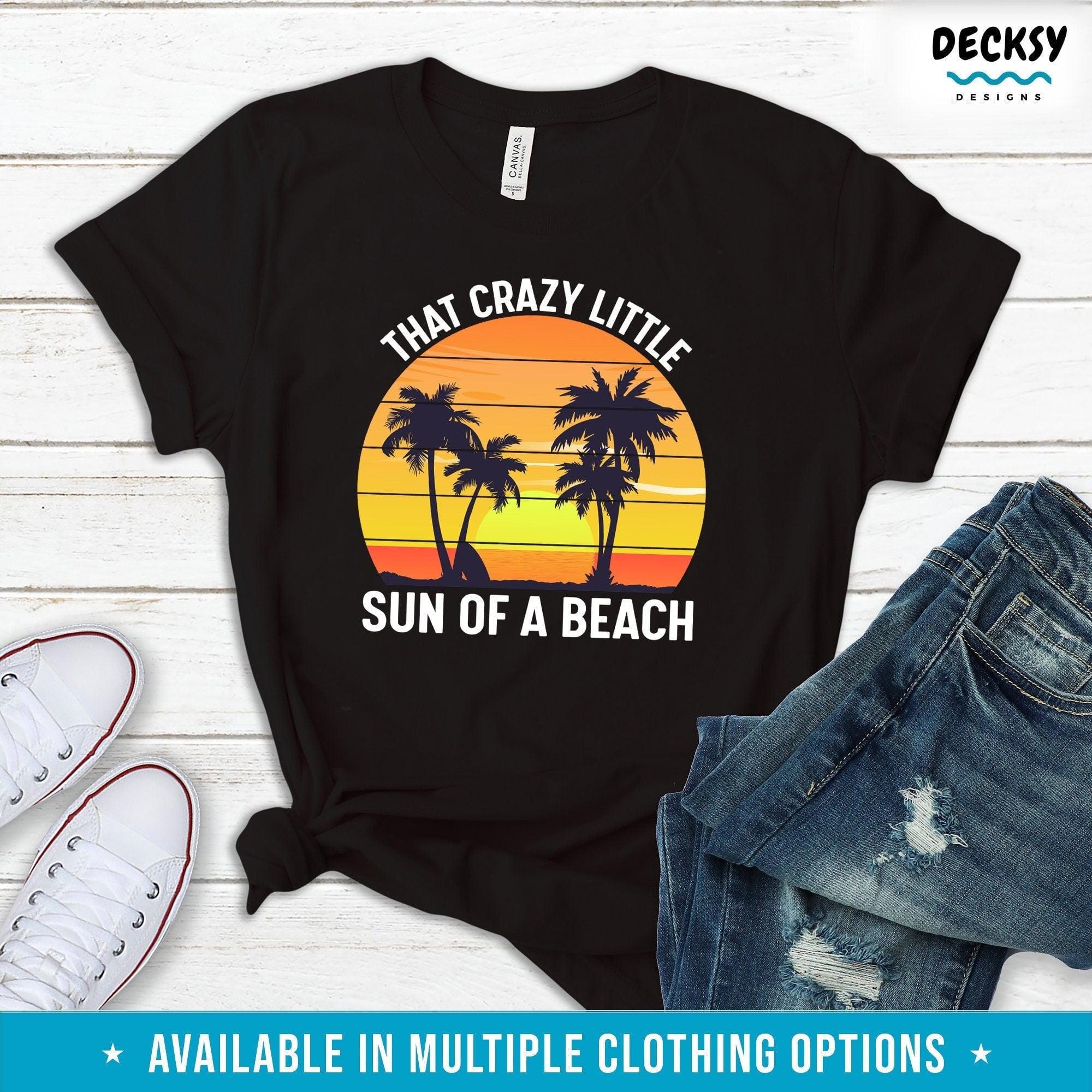 Sun Of A Beach Shirt, Beach and Ocean Lover Gift-Clothing:Gender-Neutral Adult Clothing:Tops & Tees:T-shirts:Graphic Tees-DecksyDesigns