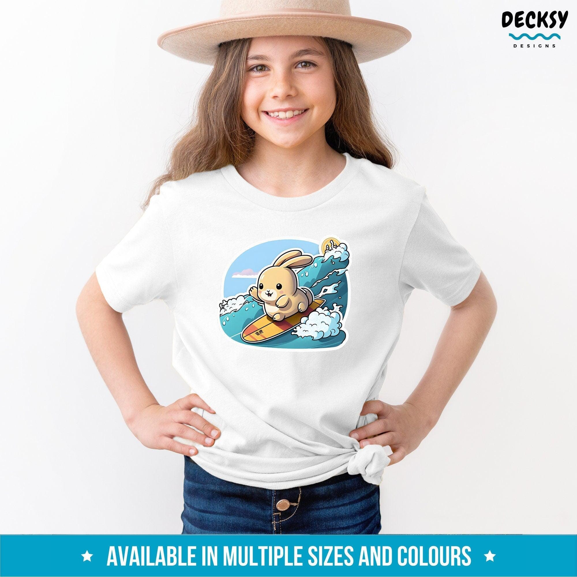 Surfing Easter Bunny Shirt, Hiking Squad Gift-Clothing:Gender-Neutral Adult Clothing:Tops & Tees:T-shirts:Graphic Tees-DecksyDesigns