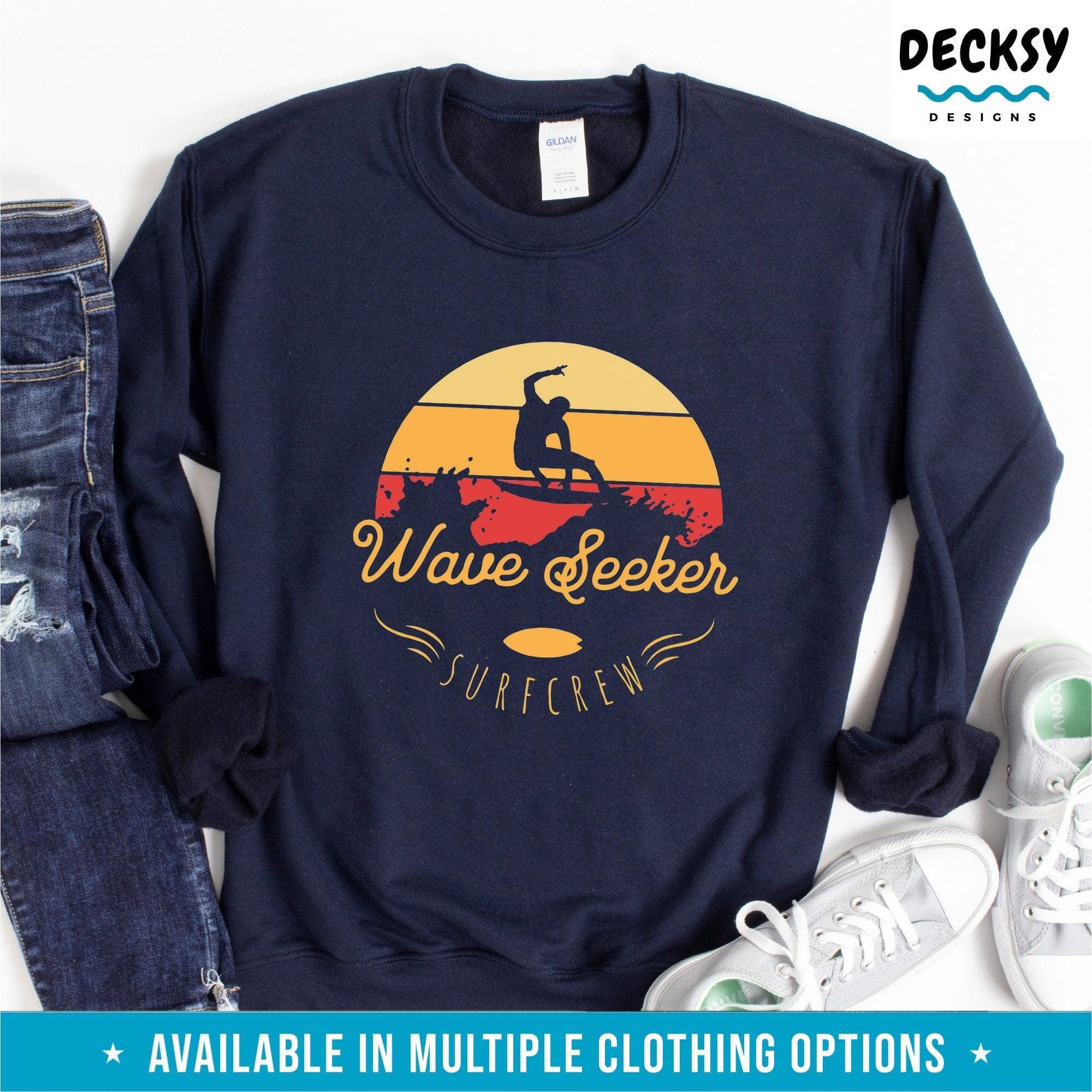 Surfing T-shirt, Gift For Surfer-Clothing:Gender-Neutral Adult Clothing:Tops & Tees:T-shirts:Graphic Tees-DecksyDesigns