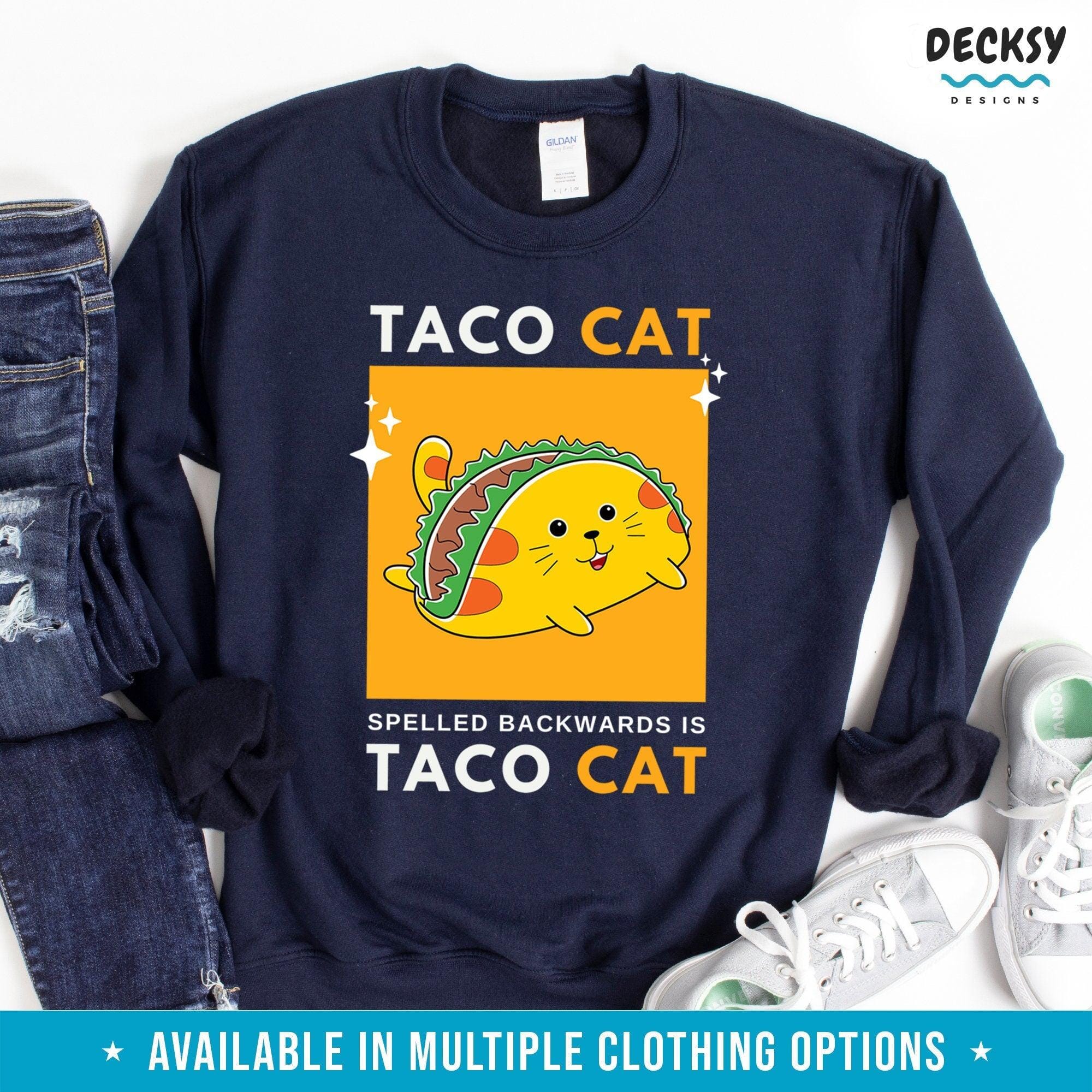 Taco Cat Shirt, Funny Cat Gift-Clothing:Gender-Neutral Adult Clothing:Tops & Tees:T-shirts:Graphic Tees-DecksyDesigns