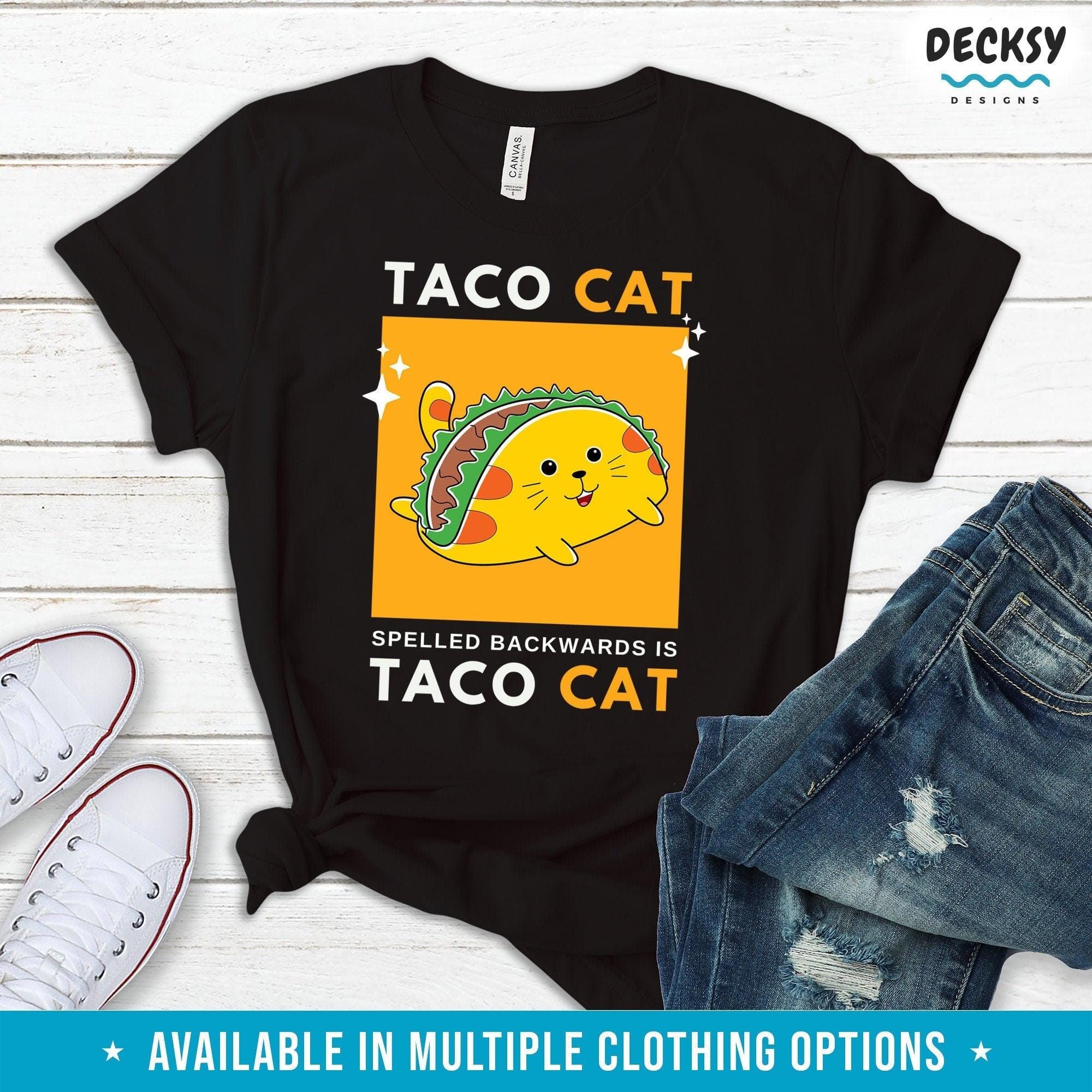 Taco Cat Shirt, Funny Cat Gift-Clothing:Gender-Neutral Adult Clothing:Tops & Tees:T-shirts:Graphic Tees-DecksyDesigns