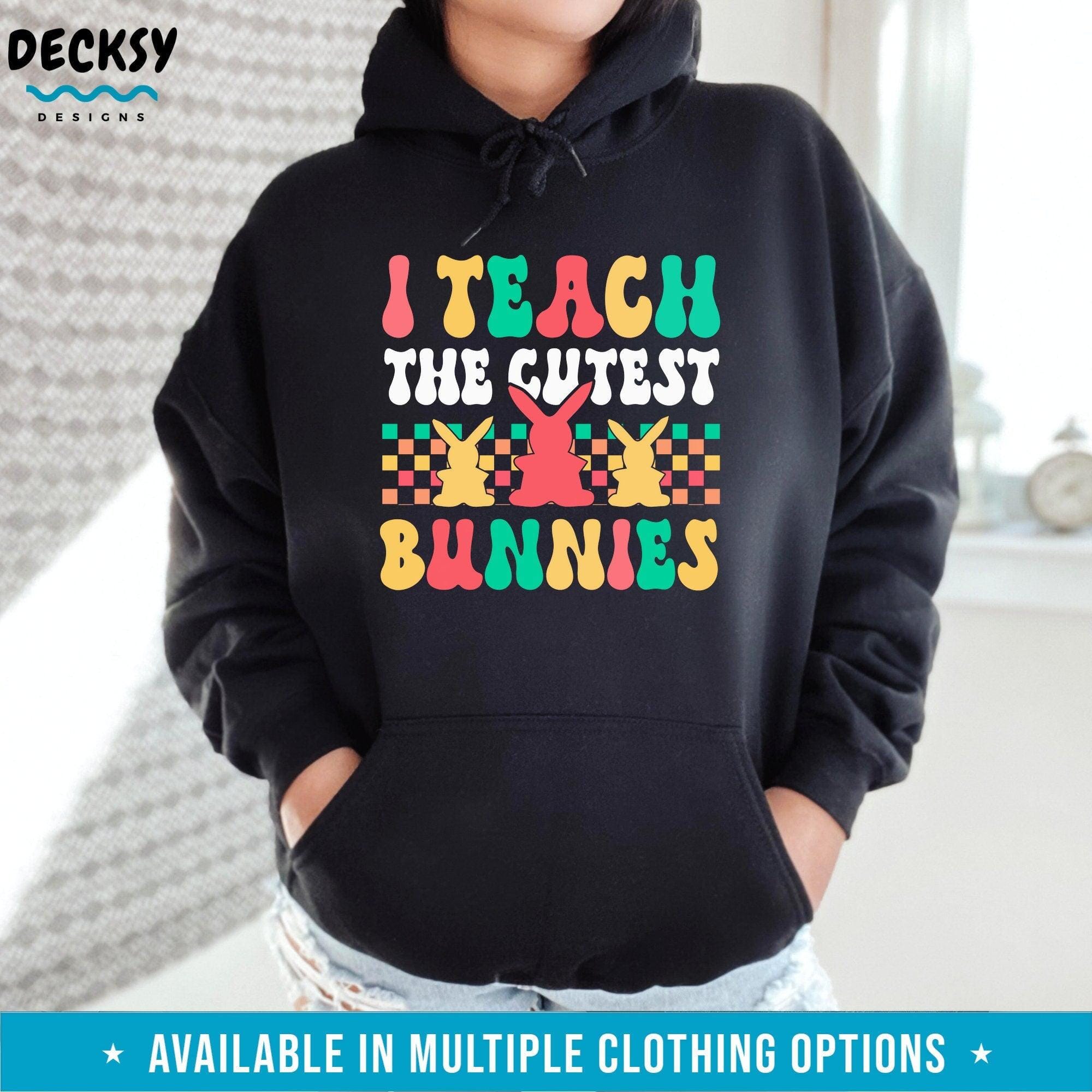 Teacher Bunny Shirt, Cute Easter Gift-Clothing:Gender-Neutral Adult Clothing:Tops & Tees:T-shirts:Graphic Tees-DecksyDesigns