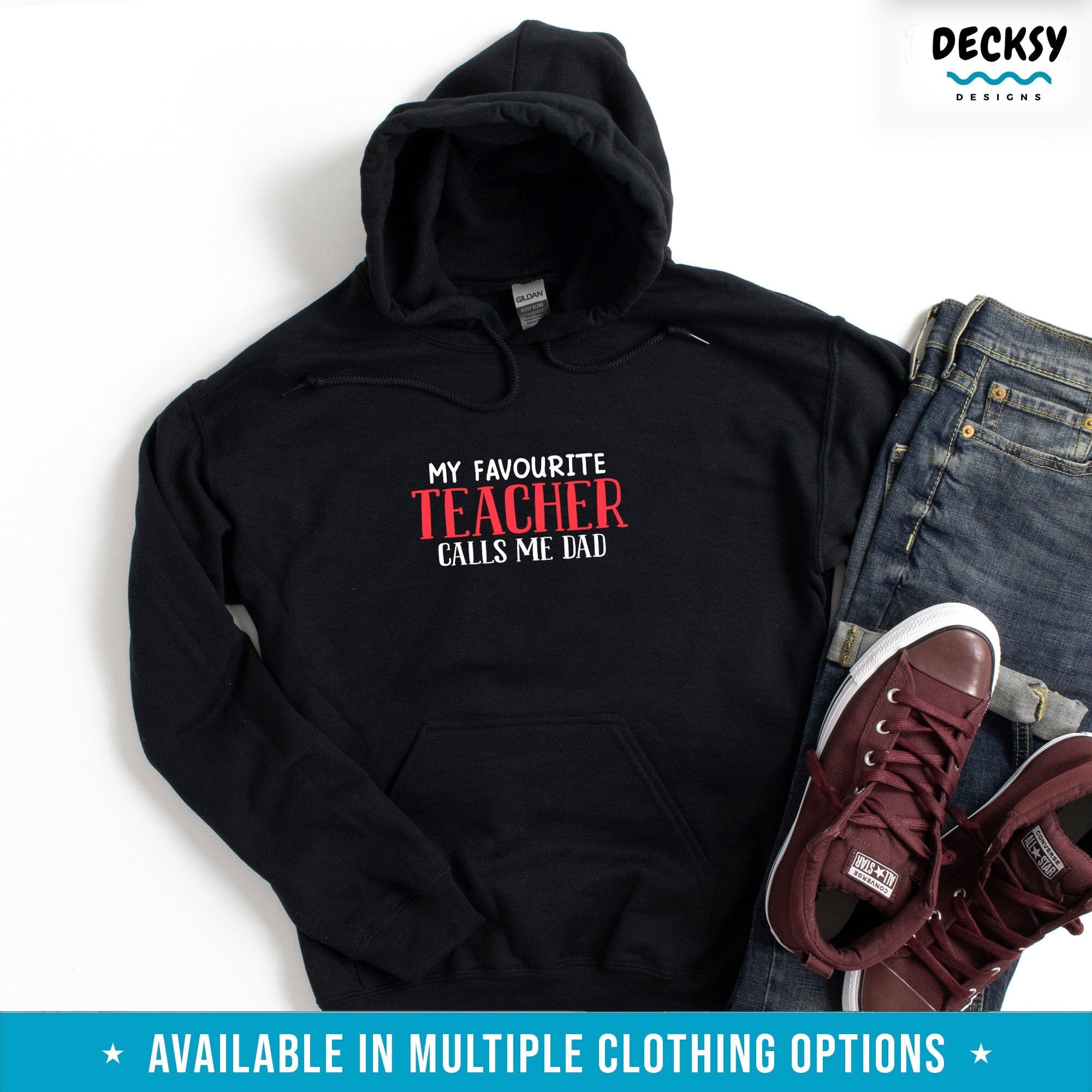 Teacher Dad Shirt, Dad Of Teacher Gift-Clothing:Gender-Neutral Adult Clothing:Tops & Tees:T-shirts:Graphic Tees-DecksyDesigns