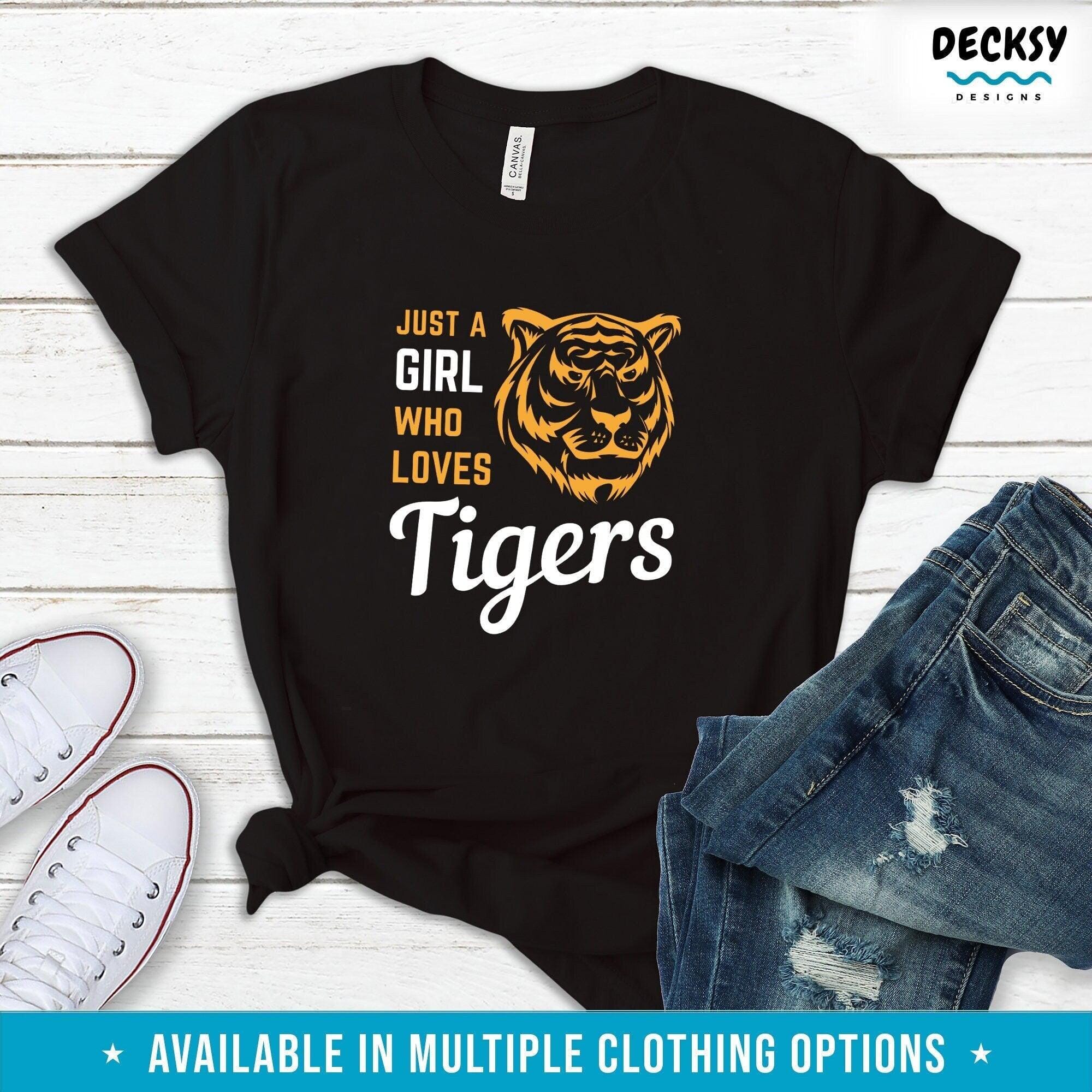 Tiger Shirt Women, Tiger Lover Gift For Her-Clothing:Gender-Neutral Adult Clothing:Tops & Tees:T-shirts:Graphic Tees-DecksyDesigns