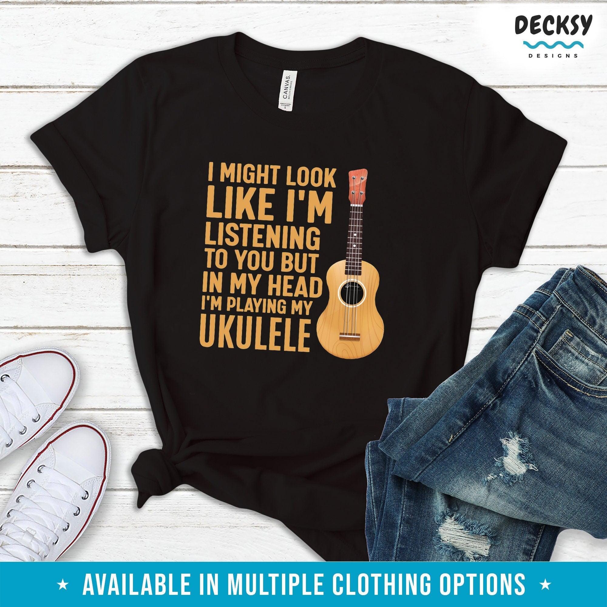 Ukulele Lover Shirt, Ukulele Player Gift-Clothing:Gender-Neutral Adult Clothing:Tops & Tees:T-shirts:Graphic Tees-DecksyDesigns