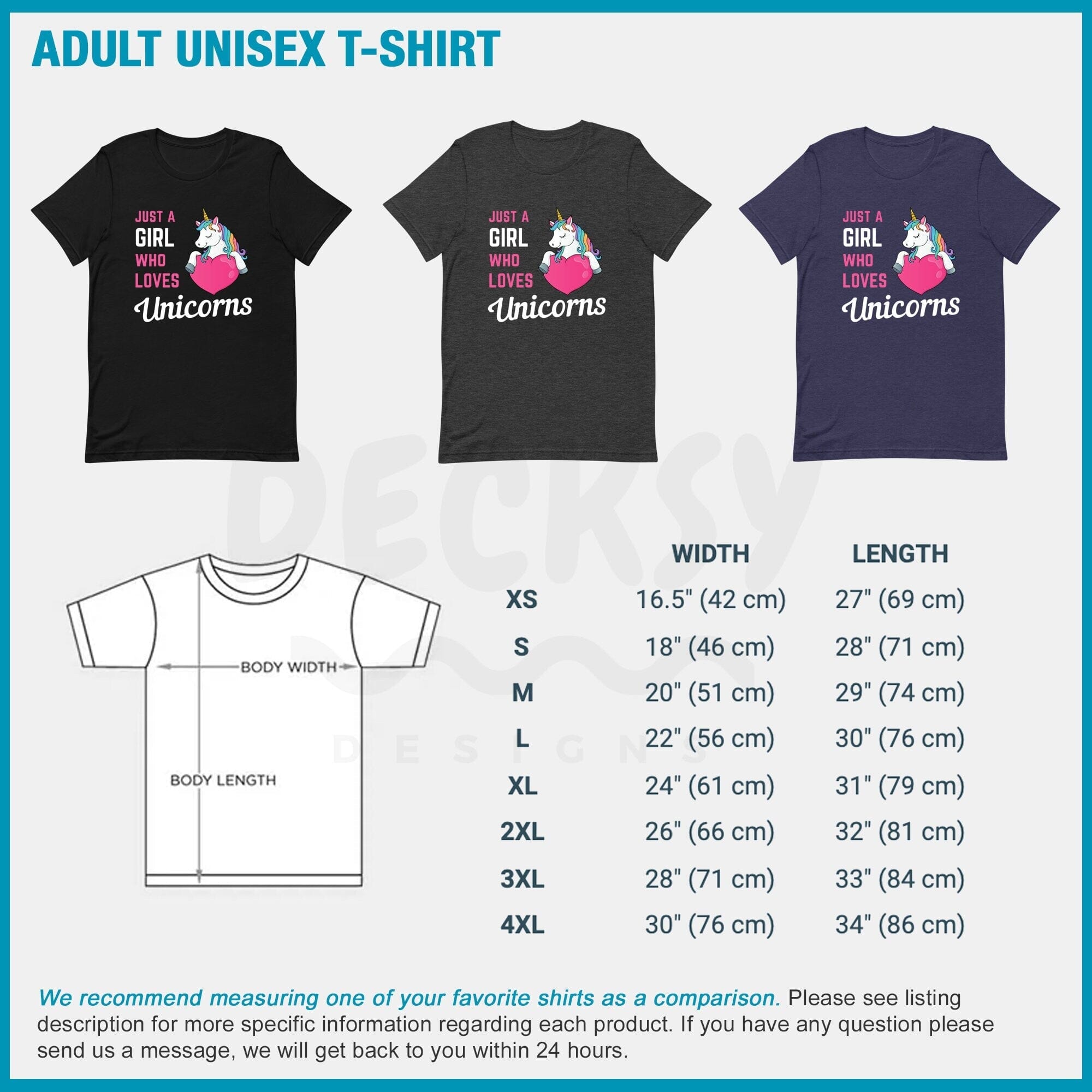 Unicorn Shirt Women, Unicorn Lover Gift-Clothing:Gender-Neutral Adult Clothing:Tops & Tees:T-shirts:Graphic Tees-DecksyDesigns