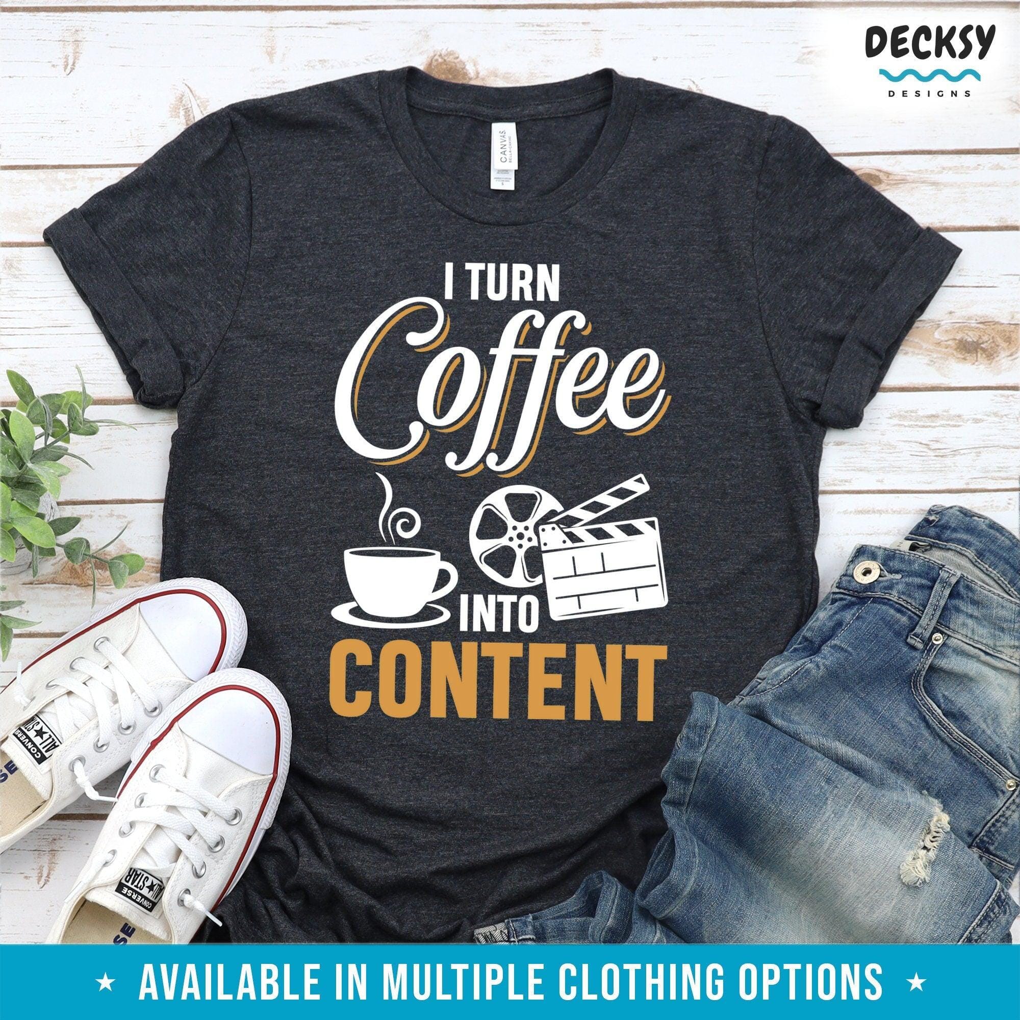 Video Content Creator Shirt, Gift for Influencer-Clothing:Gender-Neutral Adult Clothing:Tops & Tees:T-shirts:Graphic Tees-DecksyDesigns