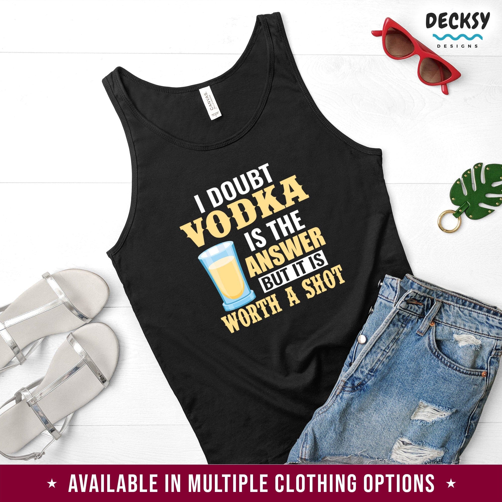 Vodka Shirt, Funny Drinking Gifts-Clothing:Gender-Neutral Adult Clothing:Tops & Tees:T-shirts:Graphic Tees-DecksyDesigns