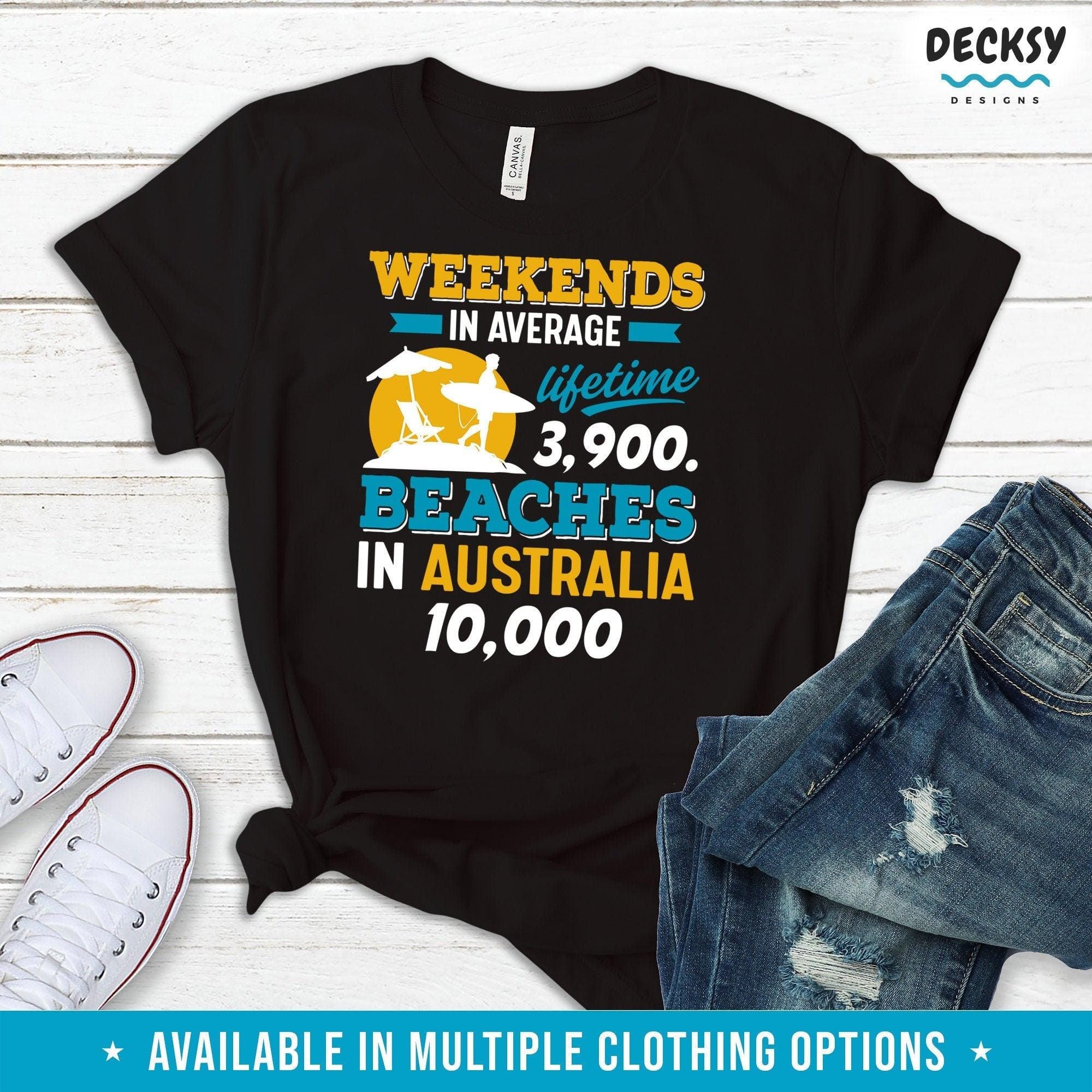 Weekend Shirt, Australian Beach Gift-Clothing:Gender-Neutral Adult Clothing:Tops & Tees:T-shirts:Graphic Tees-DecksyDesigns