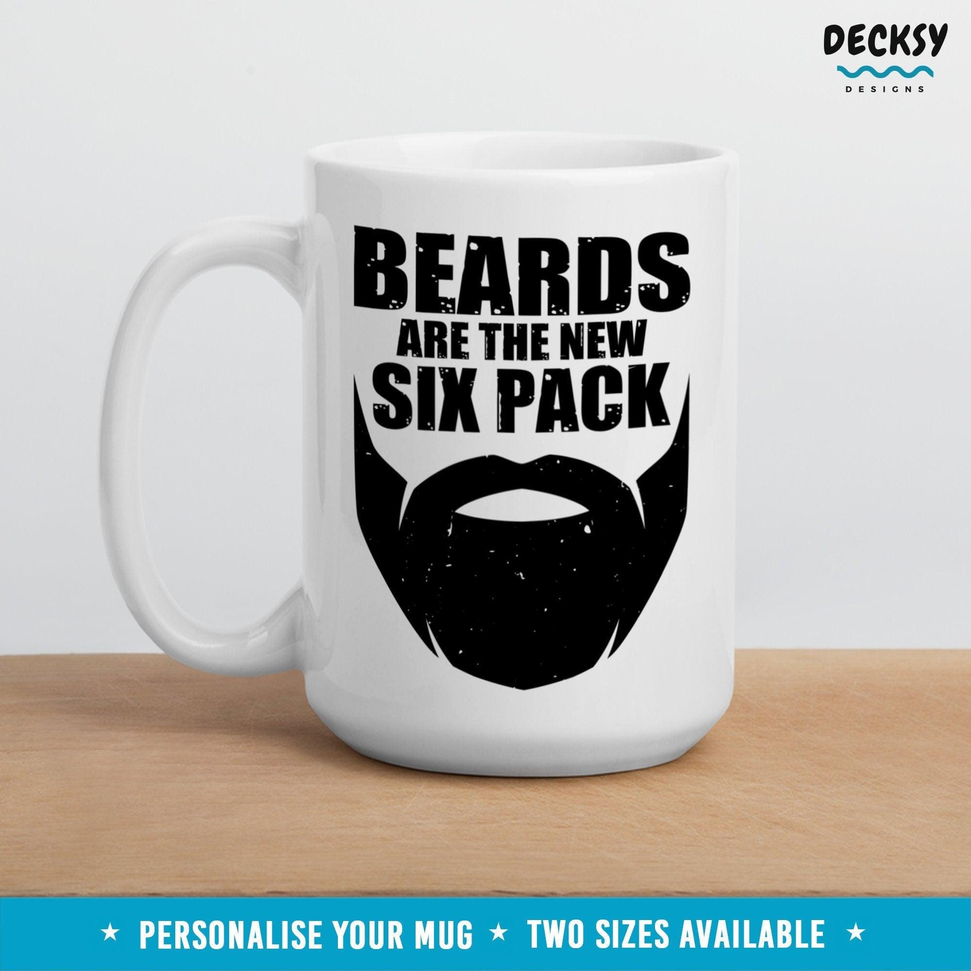 Funny Beard Mug, Beard Coffee Gift-Home & Living:Kitchen & Dining:Drink & Barware:Drinkware:Mugs-DecksyDesigns-11 Oz-NO PERSONALISATION-DecksyDesigns