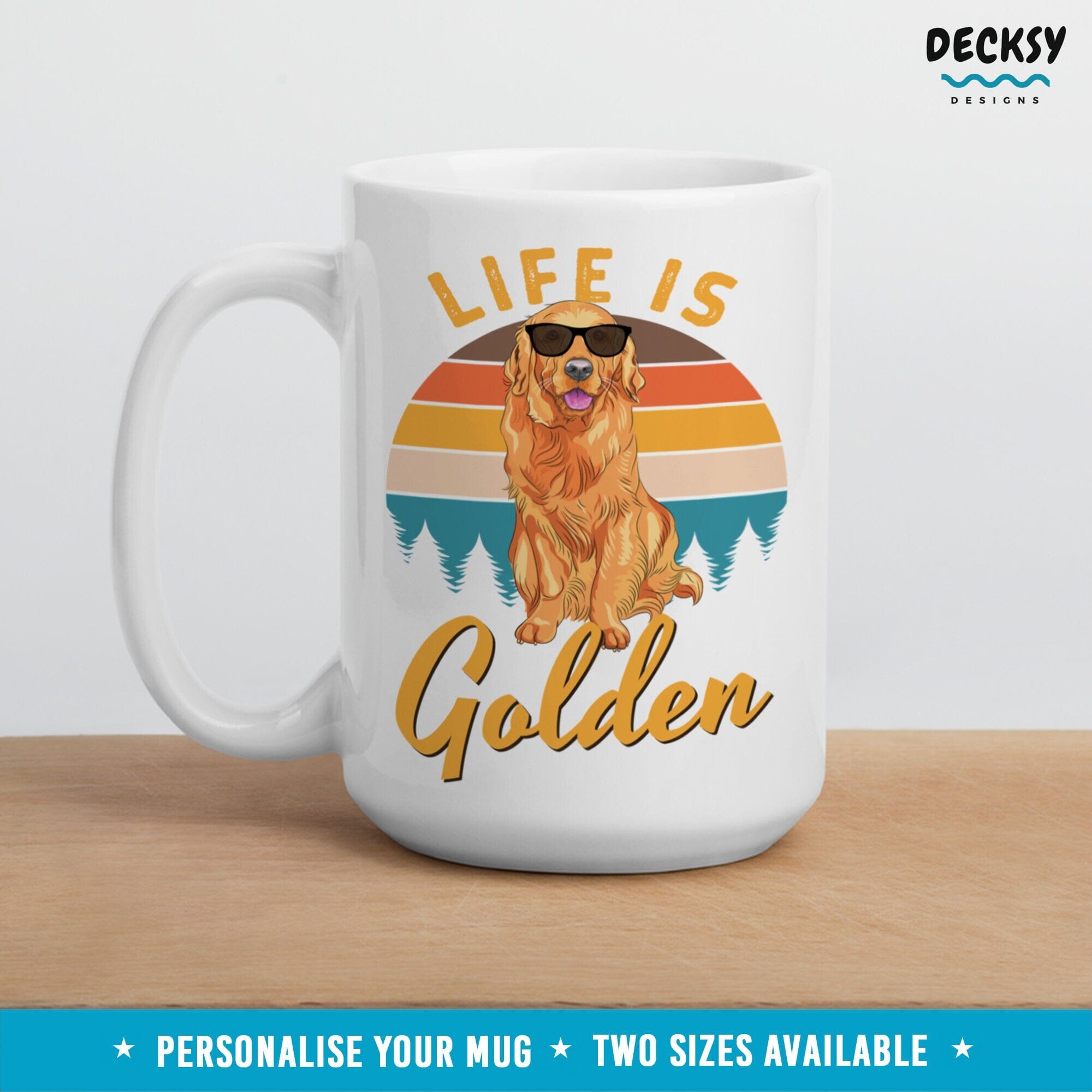 Golden Retriever Cup, New Dog Owner Gift Home & Living:Kitchen & Dining:Drink & Barware:Drinkware:Mugs DecksyDesigns 