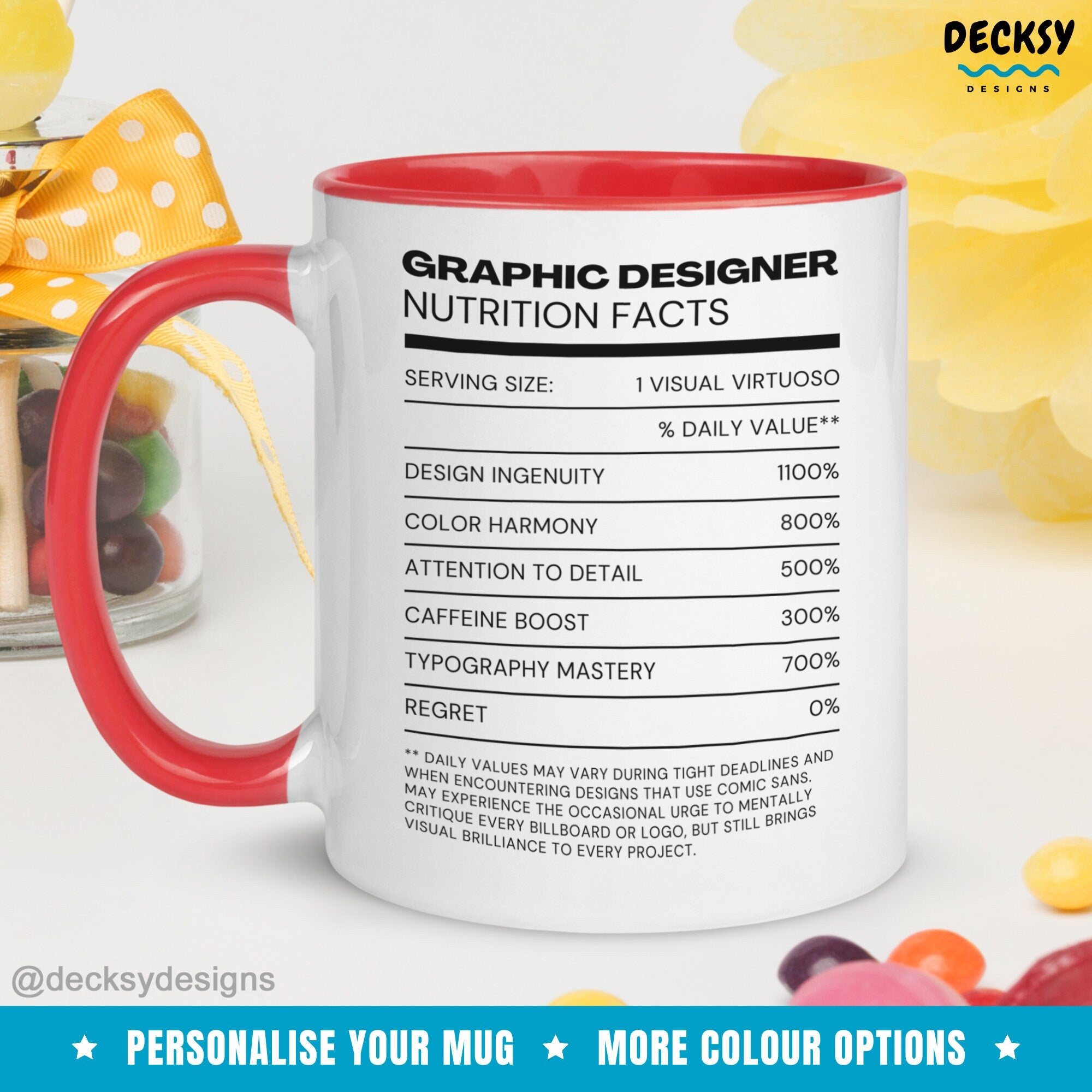 Graphic Designer Mug, Custom Digital Artist Gift, Personalised Illustrator Gift, Design Student Mug, Web Designer Gift, Visual Artist Mug Mugs by DecksyDesigns