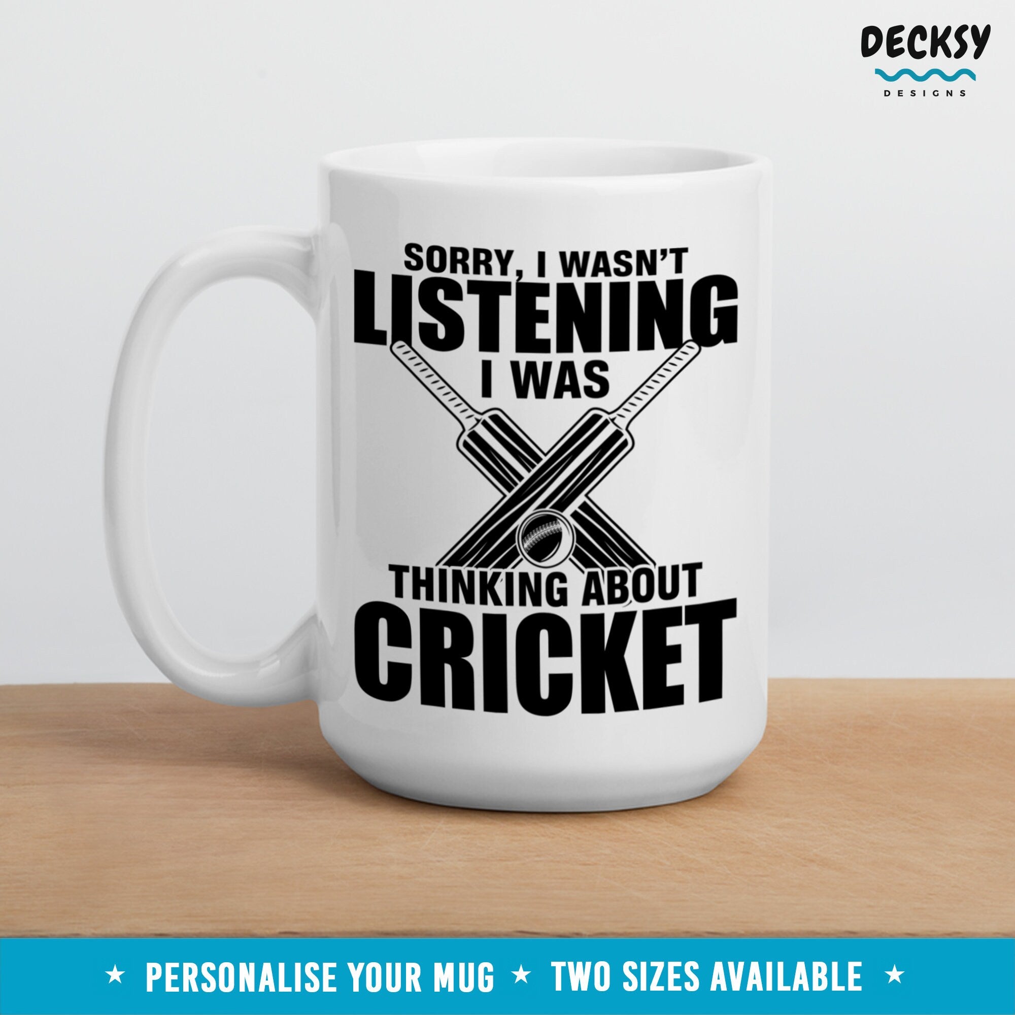 Custom Cricket Mug, Funny Gift For Cricketer, Cricket Fan Mug, Cricket Lover Gift Men, Cricket Player Gift, Personalised Cricket Gift Idea Mugs by DecksyDesigns