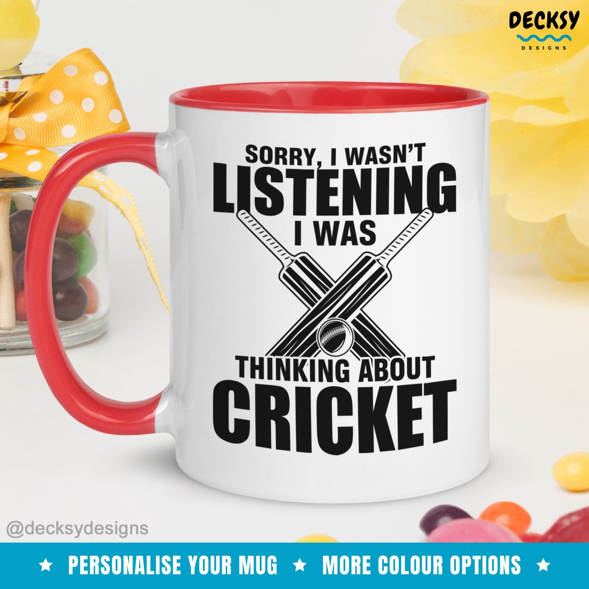 Custom Cricket Mug, Funny Gift For Cricketer, Cricket Fan Mug, Cricket Lover Gift Men, Cricket Player Gift, Personalised Cricket Gift Idea Mugs by DecksyDesigns