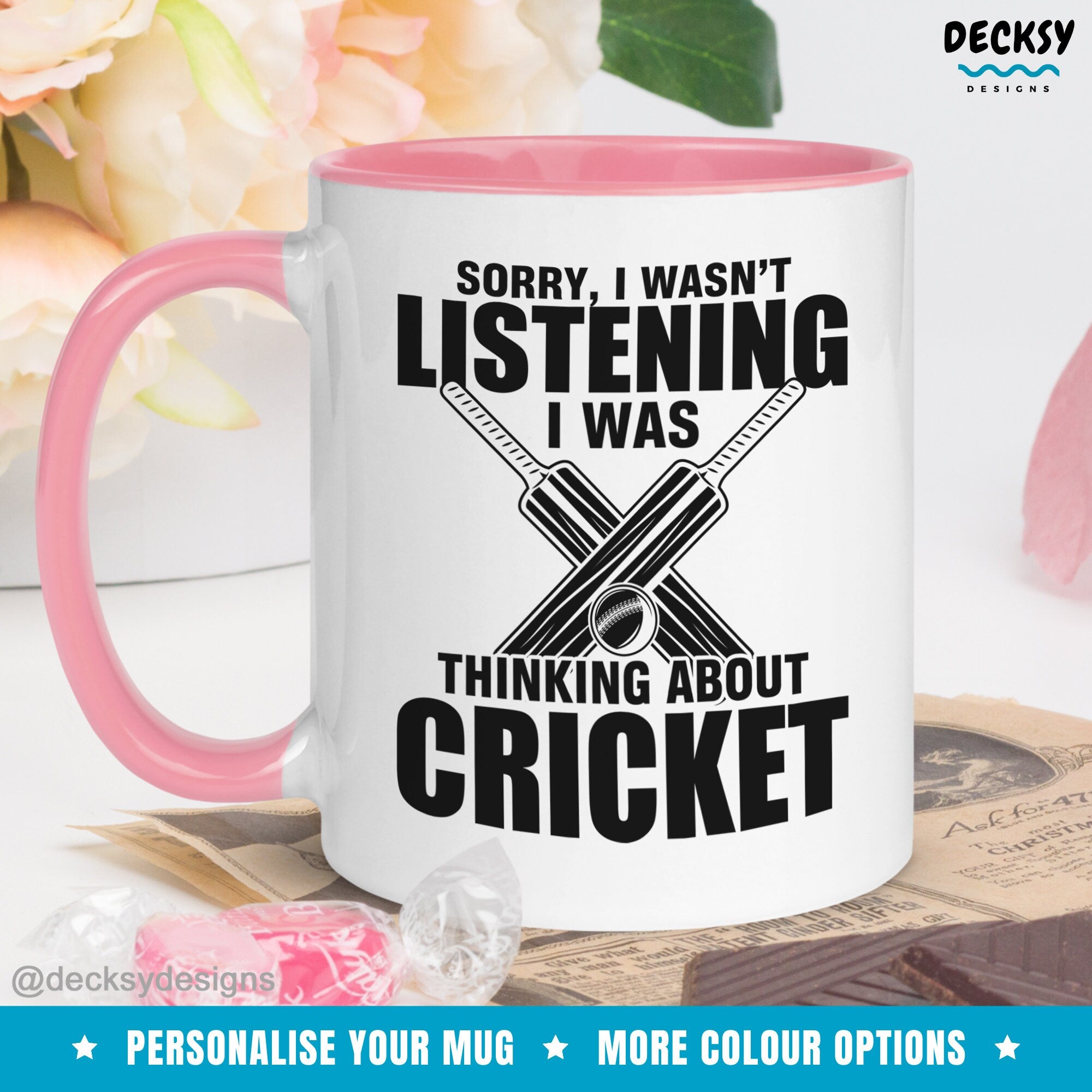 Custom Cricket Mug, Funny Gift For Cricketer, Cricket Fan Mug, Cricket Lover Gift Men, Cricket Player Gift, Personalised Cricket Gift Idea Mugs by DecksyDesigns