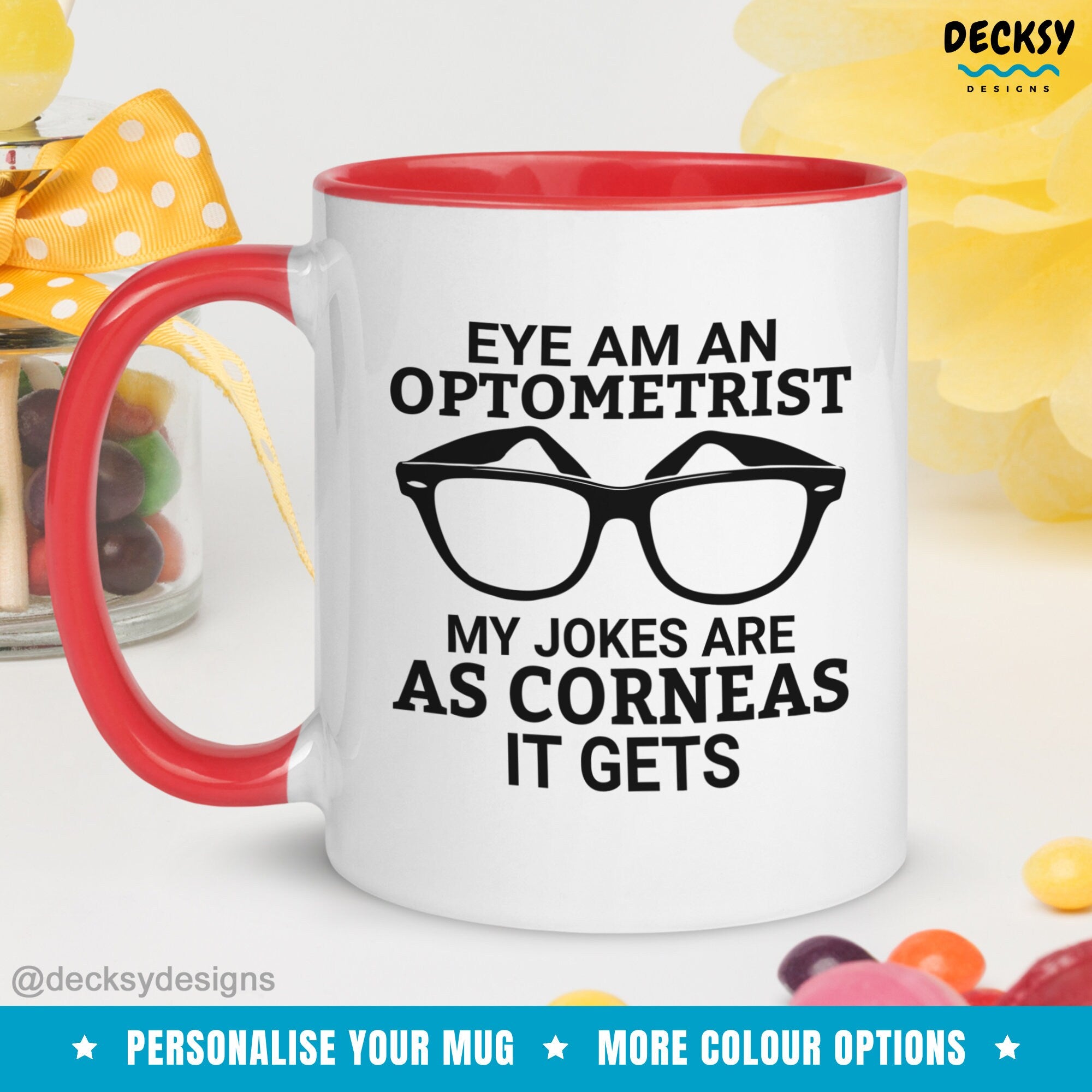 Funny Optometry Gift, Custom Optometrist Mug, Personalised Gift For Optometrist, Eye Care Specialist, Eye Doctor Gift, Optometry Student Mug Mugs by DecksyDesigns