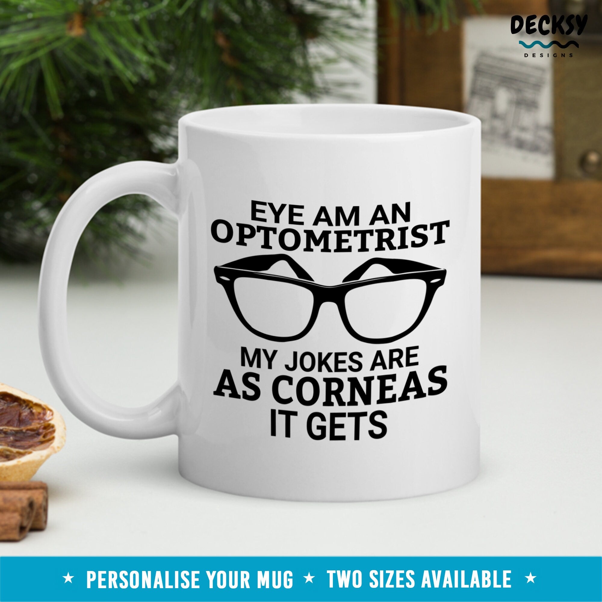 Funny Optometry Gift, Custom Optometrist Mug, Personalised Gift For Optometrist, Eye Care Specialist, Eye Doctor Gift, Optometry Student Mug Mugs by DecksyDesigns