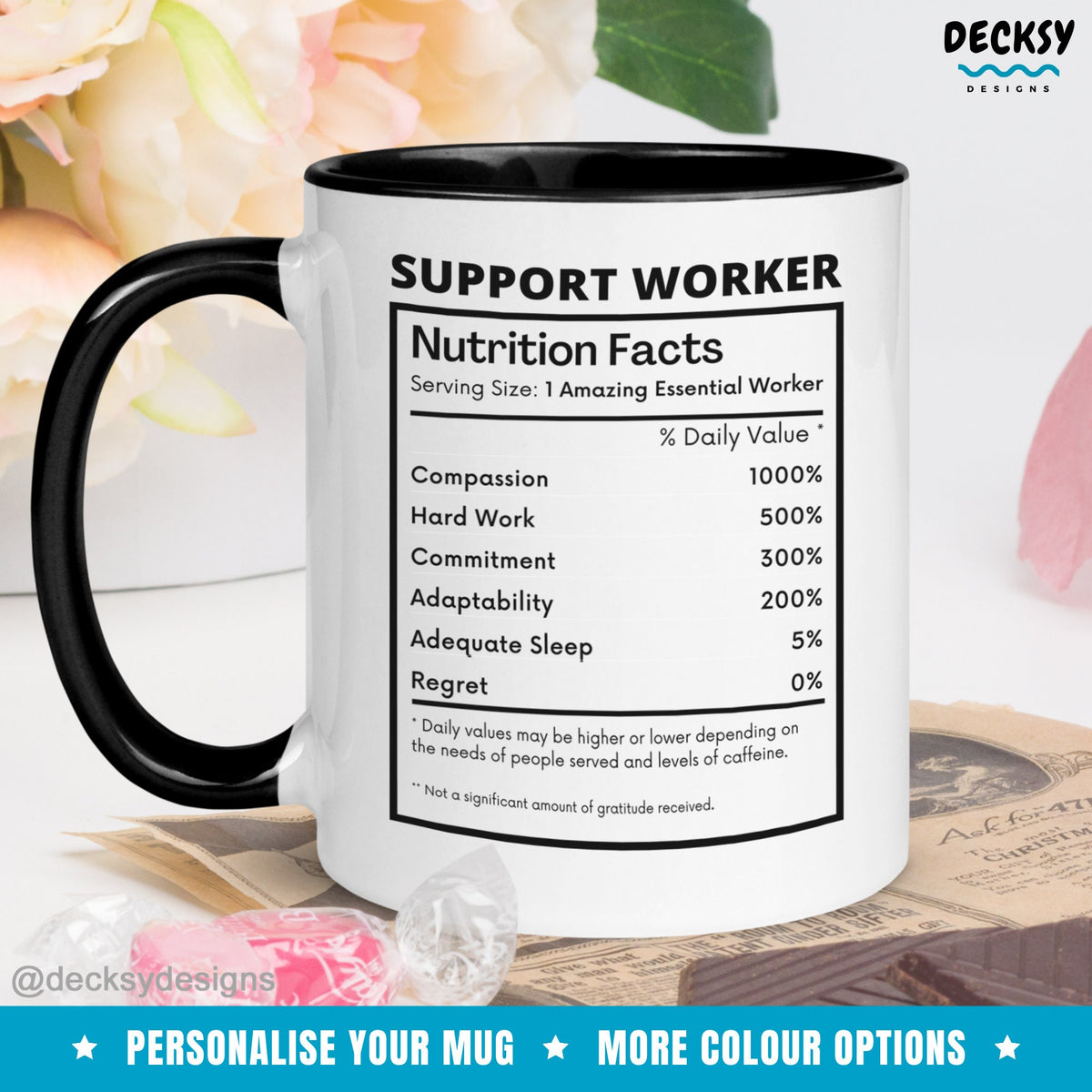 Support Worker Mug, Custom Thank You Gift For Support Worker, Case Worker Gift, Social Work Mug, PSW Appreciation Gift, Caregiver Gift Idea Mugs by DecksyDesigns